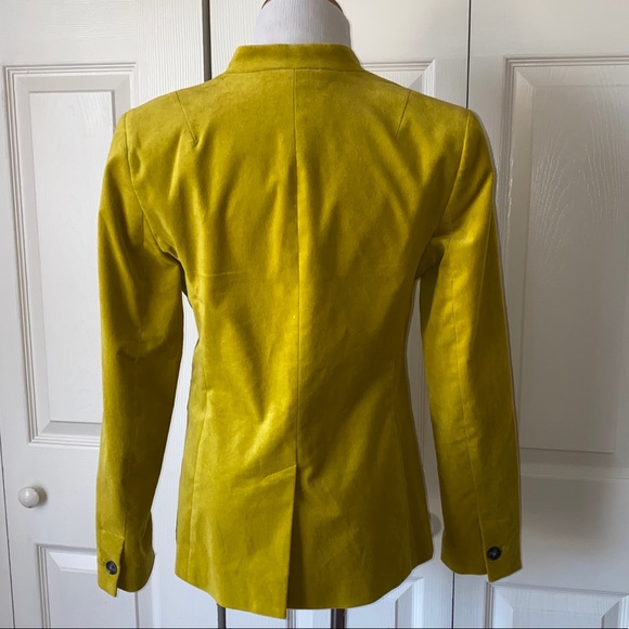 Banana Republic Velvet Blazer Citron Chartreuse - Picture 7 of 13
